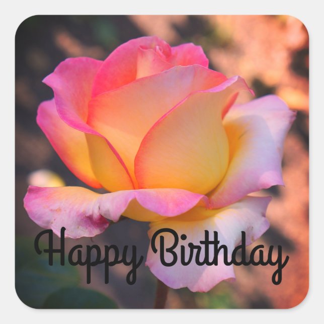 Joyeux Stickers Rose Elle anniversaire #4-2 (Devant)