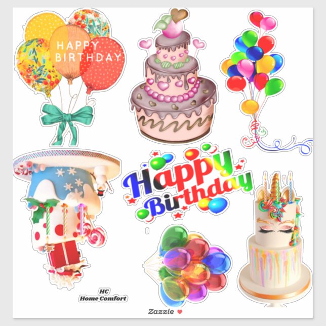 Joyeux Stickers Scrapbooking Anniversaire (Feuille)