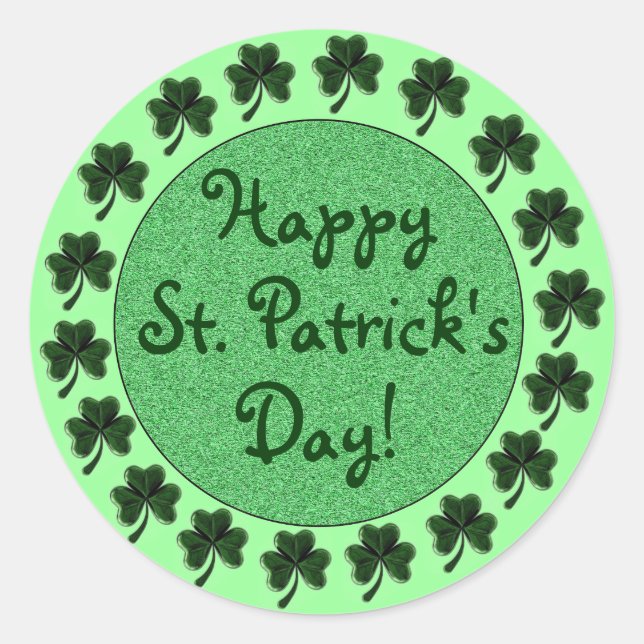 Joyeux Stickers Shamrocks de St. Patrick's Day (Devant)