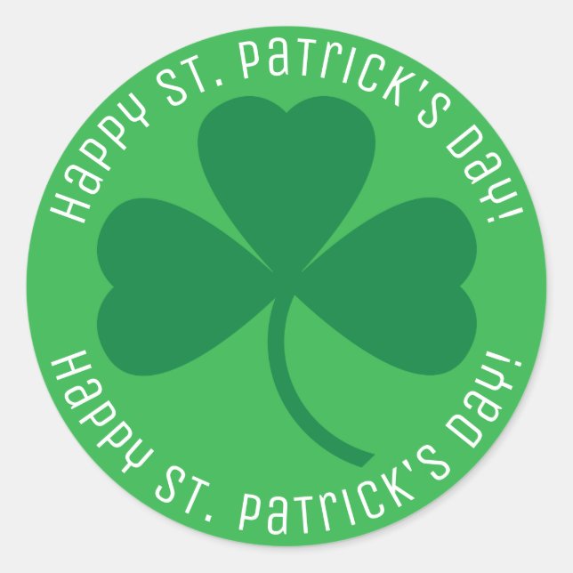Joyeux Stickers Shamrocks verts de la Saint Patric (Devant)