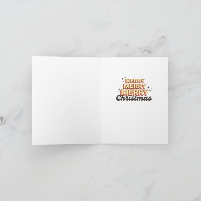 Joyeux style rétro de Noël texte super (Intérieur)