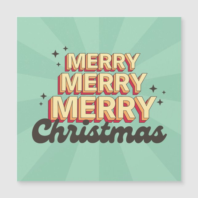 Joyeux style rétro de Noël texte super (Devant)