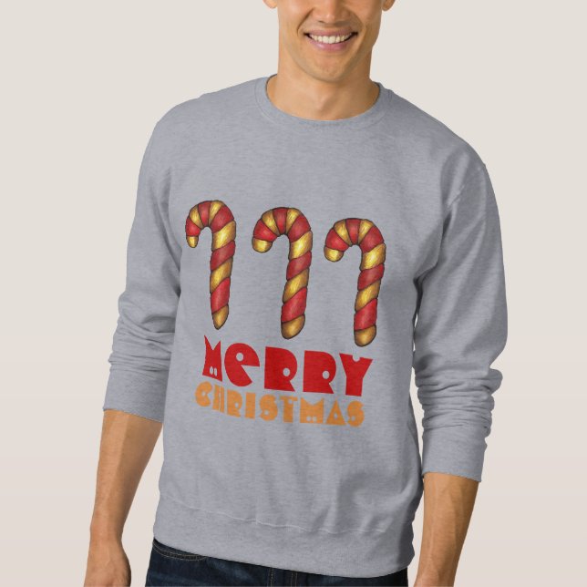 Joyeux Sucre de canne de Noël Vilain Sweat (Devant)
