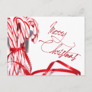Joyeux Sucres de canne de Noël Carte postale