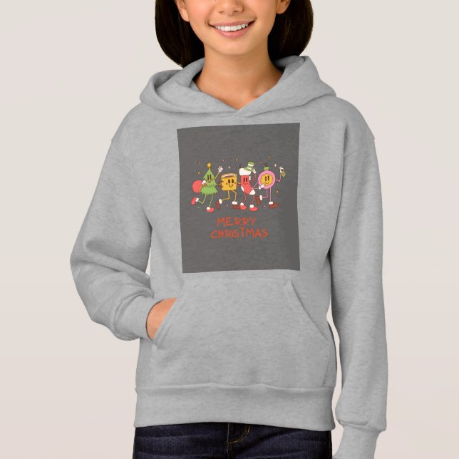 joyeux sweat - shirt à capuche de noël (Devant)