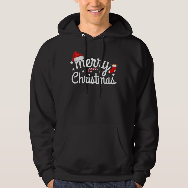 Joyeux Sweat - shirt à capuche de Noël (Devant)