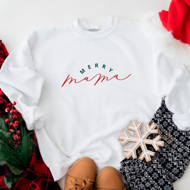 Joyeux Sweatshirt de Noël du script Mama (Créateur téléchargé)