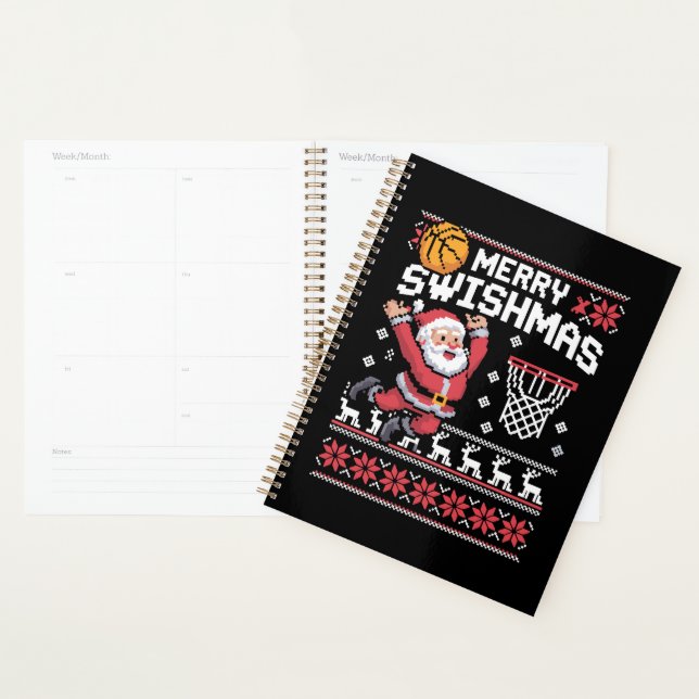 Joyeux Swishmas Basket Noël Moche Xmas  (Devant avec enveloppe)