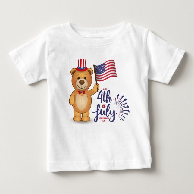 Joyeux T-shirt 4 juillet bébé (Devant)