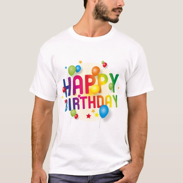 Joyeux T-shirt d'anniversaire (Devant)