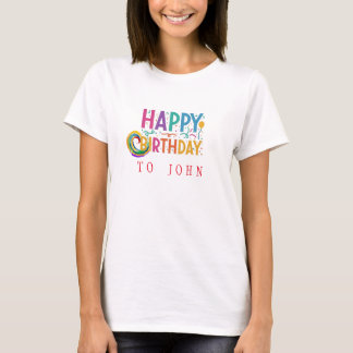"Joyeux T-Shirt d'anniversaire - Style de fête
