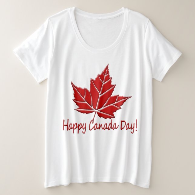Joyeux T-Shirt de la fête du Canada Plus Taille Ch (Design devant)