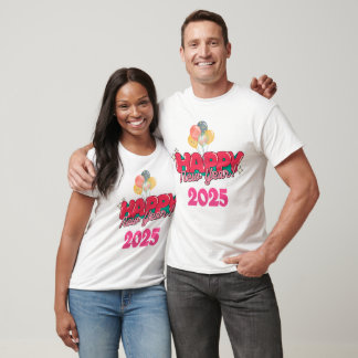 Joyeux T-shirt de la nouvelle année 2025