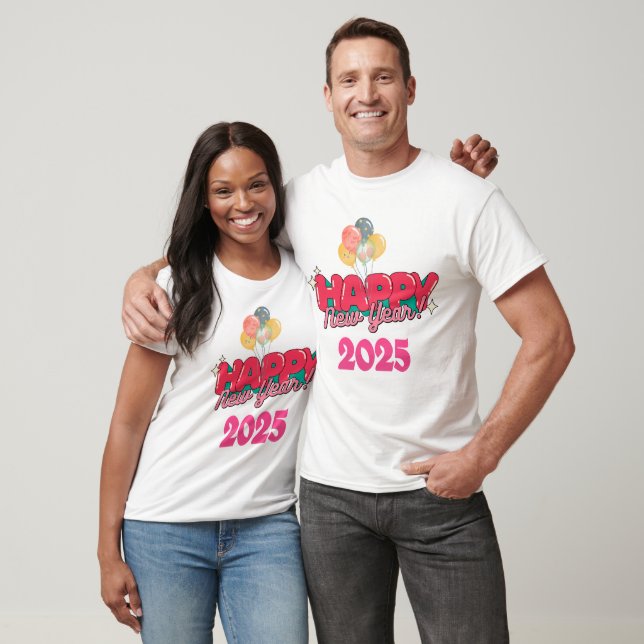 Joyeux T-shirt de la nouvelle année 2025 (Unisexe)