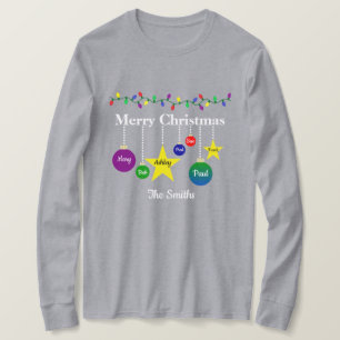 Joyeux T-shirt décoratif de Noël personnalisable