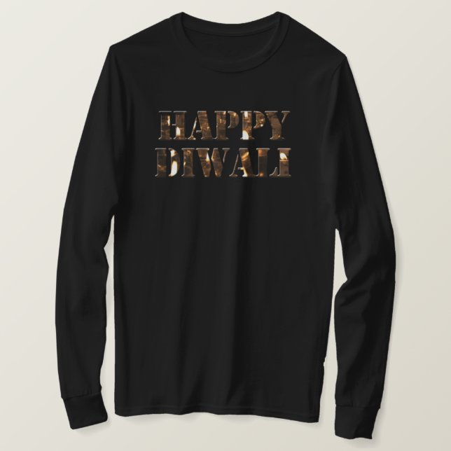 Joyeux T-shirt Diwali à la bougie (Design devant)