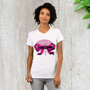 Joyeux T-shirt Femme Bow Noël