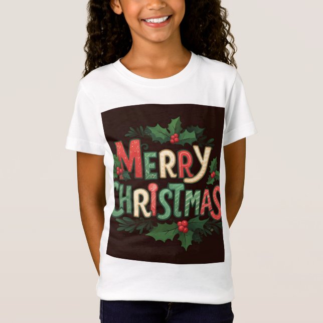 Joyeux T-shirt Festive de Noël - Joyeux Cheer & (Devant)