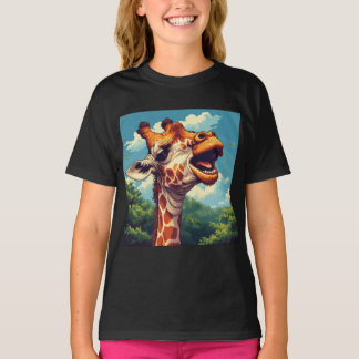 Joyeux T-shirt Giraffe Pixel Art