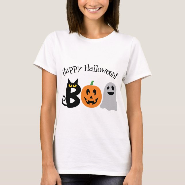 Joyeux T-shirt Halloween Boo (Devant)