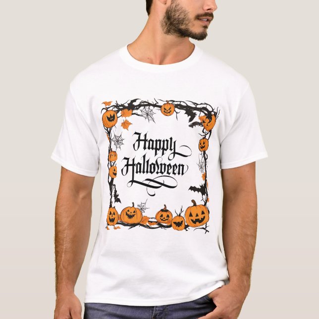 Joyeux T-shirt homme d'Halloween (Devant)
