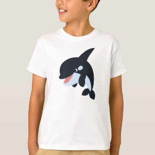 Joyeux T-shirt mignon d'enfants d'épaulard de