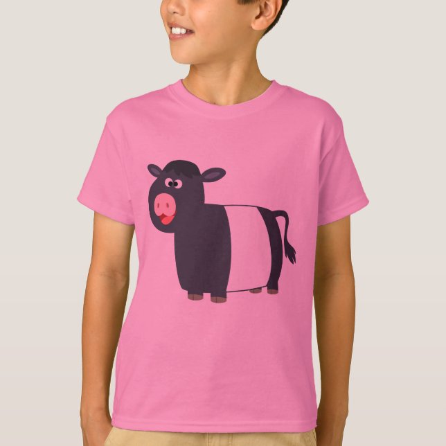 Joyeux T-Shirt pour enfants de vache à ceinture de (Devant)