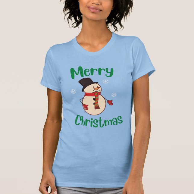 Joyeux T-shirt Snowman Noël (Devant)