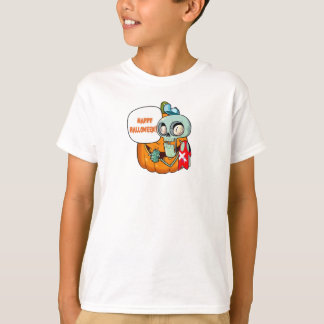 Joyeux T-shirt squelette d'Halloween souriant