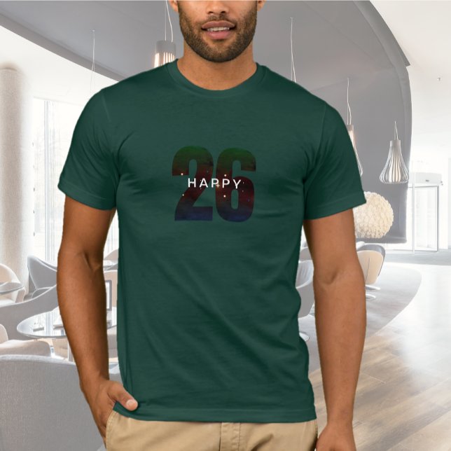 Joyeux T-shirt vert de la forêt du Nouvel An (Happy New Year Forest Green T-Shirt)