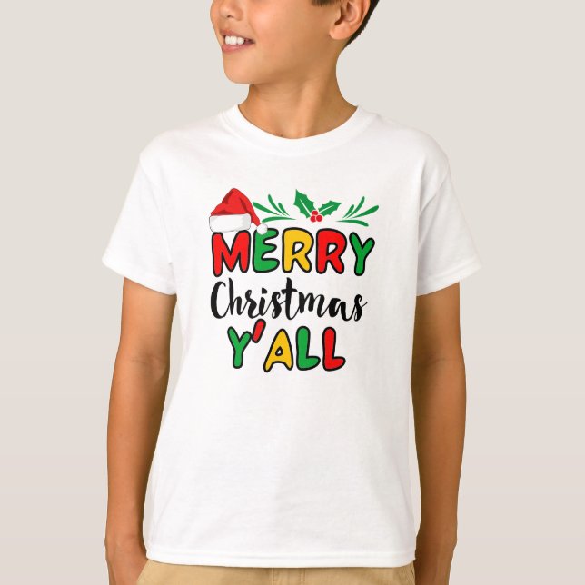 Joyeux T-shirt Y'all Christmas (Devant)