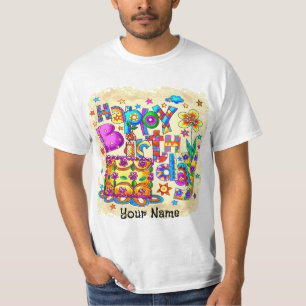 Joyeux t-shirts d'anniversaire du gâteau d'anniver