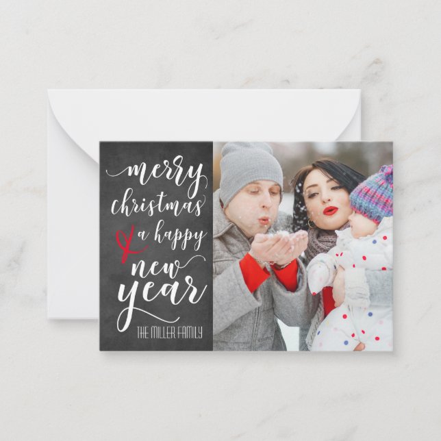 Joyeux tableau de bord de Noël Carte de voeux phot (Devant)