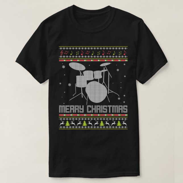 Joyeux tambour de Noël Vilain Sweat Musicien Noël (Design devant)
