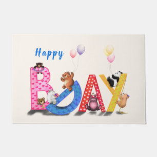 Joyeux tapis de portes d'anniversaire