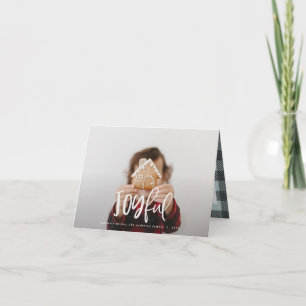 Joyeux texte de script photo et la fête de famille