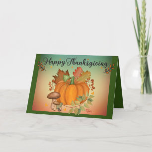 Joyeux Thanksgiving, Carte de Vœux Citrouille