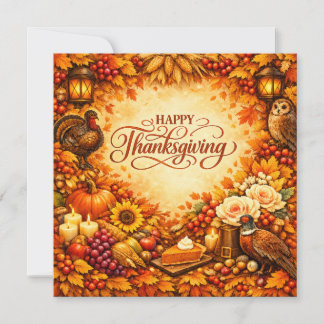 Joyeux Thanksgiving - Carte de vœux de récolte d'a