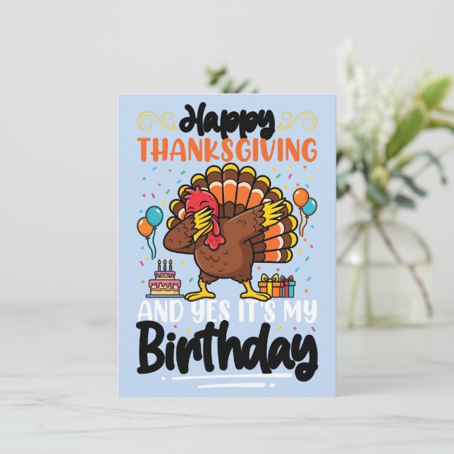 Joyeux Thanksgiving Et Oui C'est Ma Carte D'annive (Debout devant)