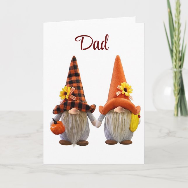 *Joyeux Thanksgiving* *PAPA* Carte de vacances (Devant)