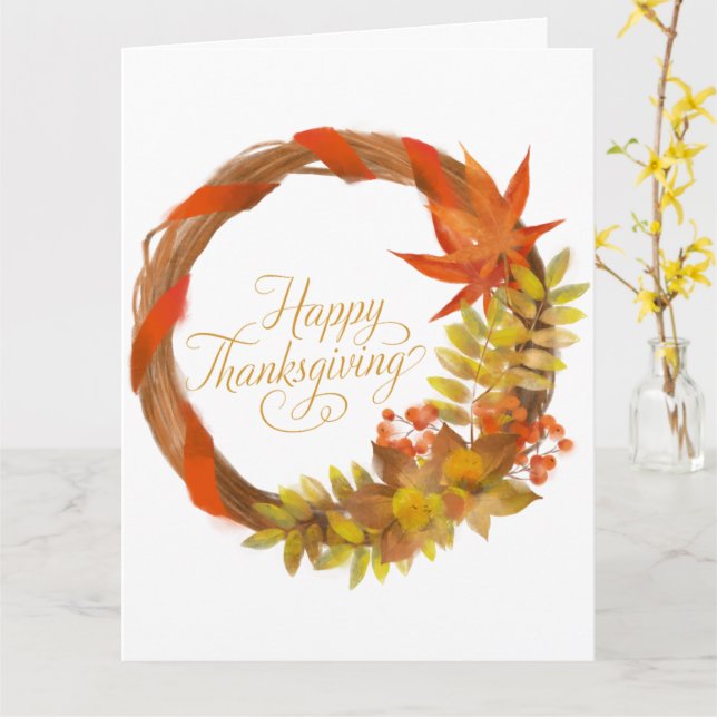 Joyeux Thanksgiving VALEUR CARTE (Fleur jaune)