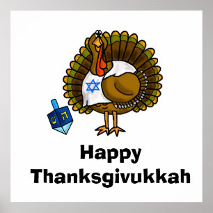 Joyeux Thanksgivukkah Poster de Turquie juive