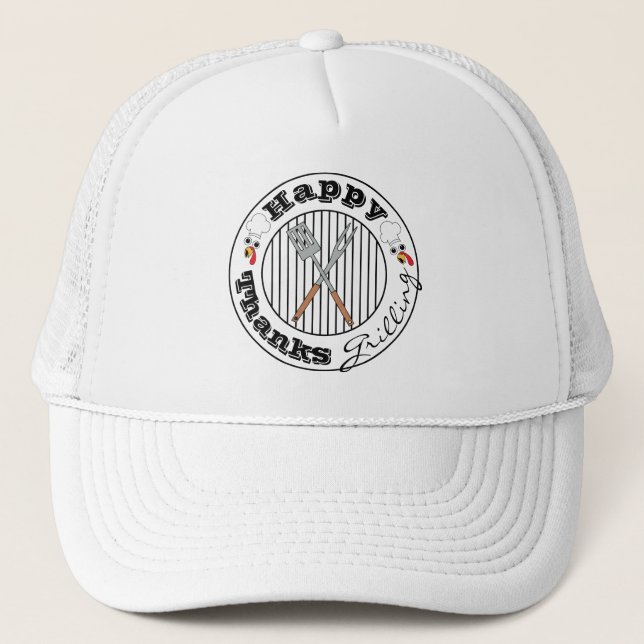 Joyeux Thanksgrilling Casquette de Thanksgiving (Devant)