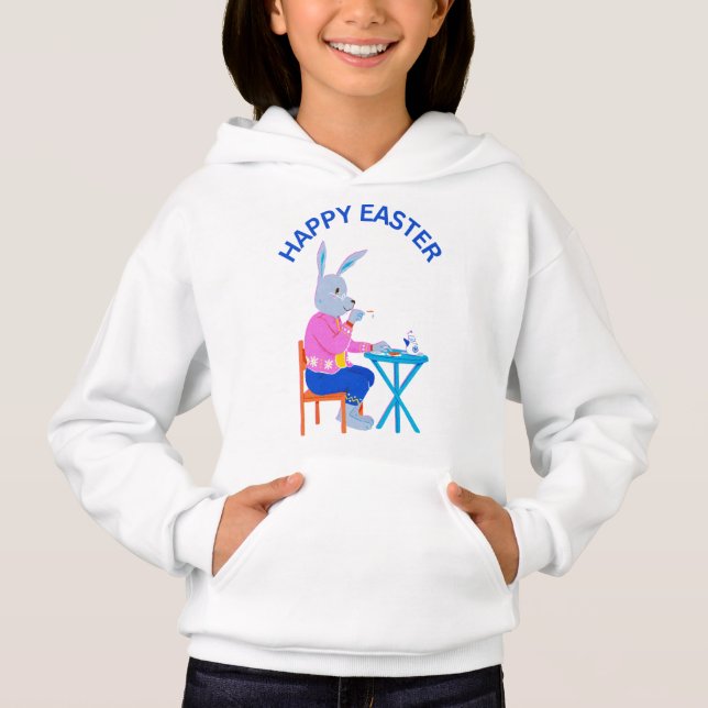 Joyeux thé de Pâques Bunny Sweat - shirt à capuche (Devant)
