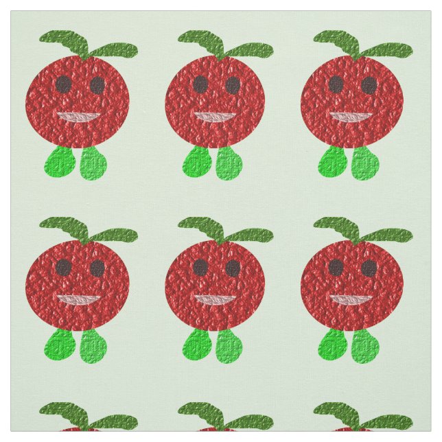 Joyeux Tissu d'artisanat de tomates (Échantillon)