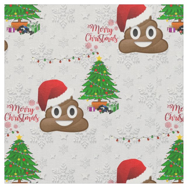 joyeux tissu émoji de noël poo (Fermer)