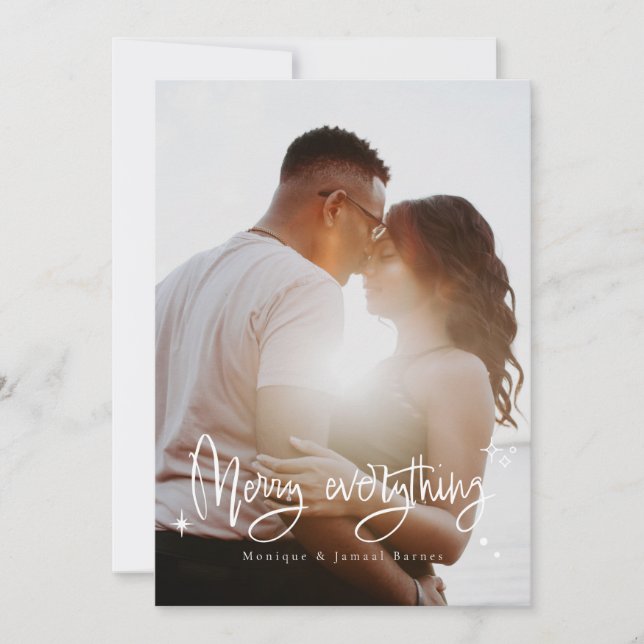 Joyeux tout Famille Carte de vacances de Noël (Devant)