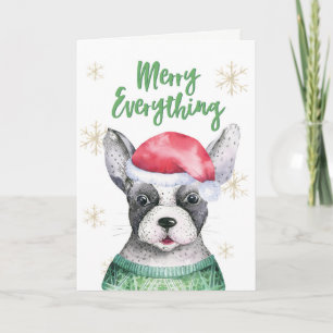 Joyeux tout mignon chien carte de Noël