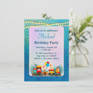 Joyeux Train D'Anniversaire Avec Belle Carte De Vo