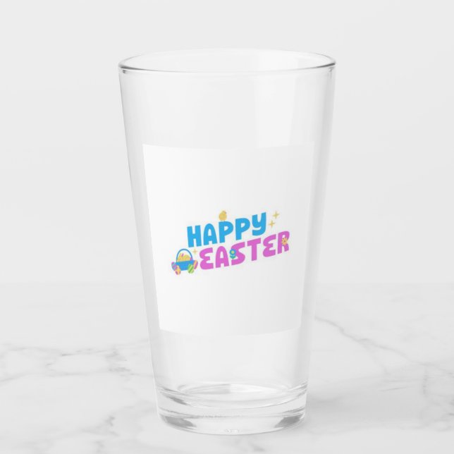 Joyeux Tumbler en verre de Pâques (Devant)